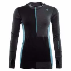 Aclima WarmWool Hood Sweater W/zip W Marengo/ Bitter Chocolate/ Burnt Ochre