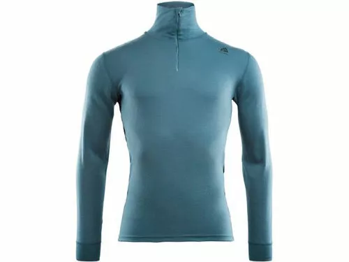 Aclima WarmWool Mock Neck Shirt, Man Tapestry/ Jet Black 1 Aclima WarmWool Mock Neck Shirt, Man Tapestry/ Jet Black