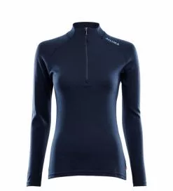 Aclima Warmwool Mock Neck Woman Navy Blazer